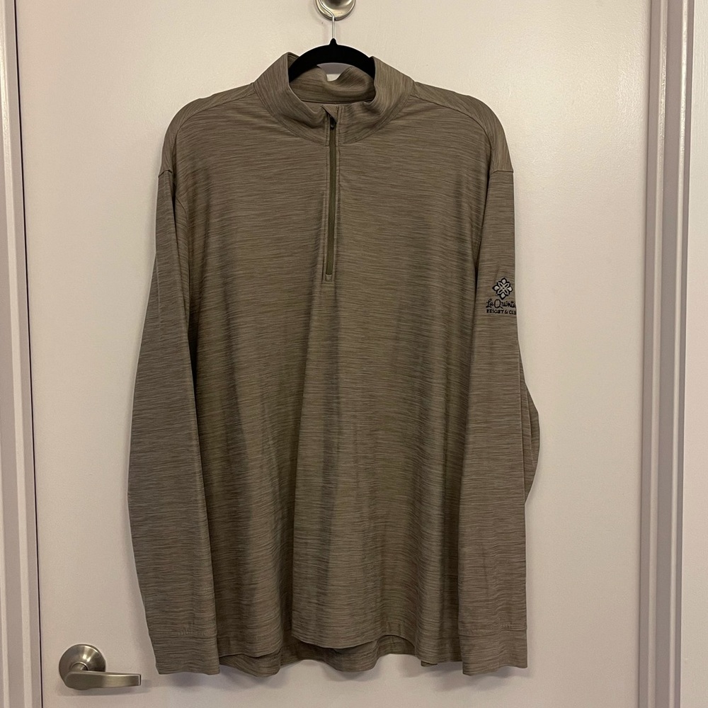 Men’s Greg Norman Quarter Zip, Brown, XL